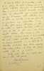 Lettre autographe sign&eacute;e au docteur Jean-Fran&ccedil;ois Robinet. [Positivisme] Richard Congreve (1818-1899), philosophe anglais, figure de proue du ...