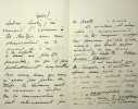 Lettre autographe sign&eacute;e au docteur Jean-Fran&ccedil;ois Robinet. Edward Spencer Beesly (1831-1915), philosophe anglais, historien, militant syndical, ...