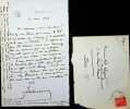 Lettre autographe sign&eacute;e &agrave; l'&eacute;crivain L&eacute;o Larguier. Gaston Ch&eacute;rau (1872-1937), &eacute;crivain, membre de l'Acad&eacute;mie Goncourt. 