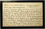 Lettre autographe sign&eacute;e &agrave; l'&eacute;crivain L&eacute;o Larguier. Francis Carco (1886-1958), po&egrave;te, &eacute;crivain, membre de l'Acad&eacute;mie Goncourt. 