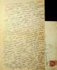 Lettre autographe sign&eacute;e &agrave; l'&eacute;crivain L&eacute;o Larguier. Roland Dorgel&egrave;s (1885-1973), &eacute;crivain, membre de l'Acad&eacute;mie Goncourt.