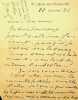 Lettre autographe sign&eacute;e &agrave; l'&eacute;crivain L&eacute;o Larguier. Jean Ajalbert (1863-1947), &eacute;crivain, membre de l'Acad&eacute;mie Goncourt. 
