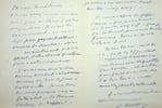Lettre autographe sign&eacute;e &agrave; l'&eacute;crivain L&eacute;o Larguier. Jean Ajalbert (1863-1947), &eacute;crivain, membre de l'Acad&eacute;mie Goncourt. 
