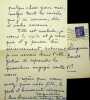 Lettre autographe sign&eacute;e &agrave; l'&eacute;crivain L&eacute;o Larguier (*3). M. Guiti&egrave;re (XXe), ma&icirc;tresse de l'&eacute;crivain Jean Ajalbert (1863-1947). 