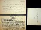 Lettre autographe sign&eacute;e + Po&egrave;me autographe sign&eacute;. Philippe Chabaneix (1898-1982), po&egrave;te. 