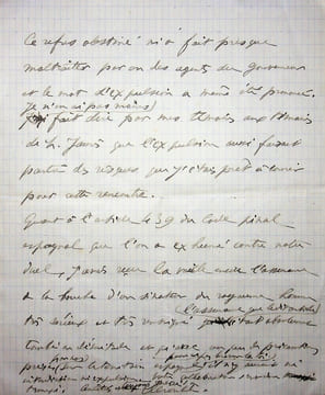 Duel avec Jean Jaurès - Lettre autographe signée + manuscrit. [Jean Jaurès] Paul Déroulède (1846-1914), poète, écrivain, homme politique, député de la ...