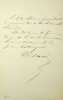 Lettre autographe sign&eacute;e. Eug&egrave;ne Lami (1800-1890), peintre, costumier, d&eacute;corateur.