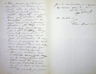 Lettre autographe signée