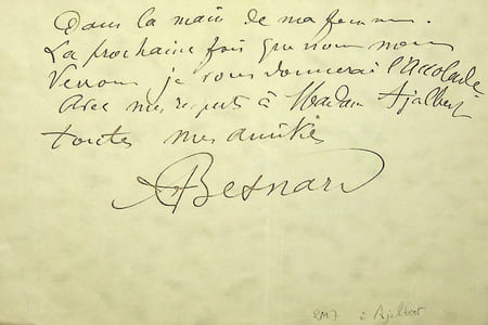 Lettre autographe signée à Jean Ajalbert