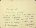 Lettre autographe sign&eacute;e. Georges Cain (1853-1919), &eacute;crivain, peintre.
