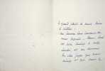 Lettre autographe sign&eacute;e. Georges Cain (1853-1919), &eacute;crivain, peintre.