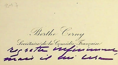Carte autographe