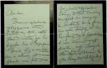 Lettre autographe sign&eacute;e. Paul Adam (1862-1920), &eacute;crivain.
