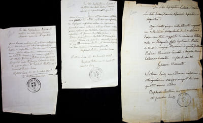 Pièce autographe signée (lot de 3)