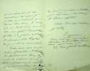 Lettre autographe sign&eacute;e. Eug&eacute;nie Garcia (1814-1880), soprano, professeur de chant, belle-soeur de Pauline Viardot et Marie Malibran. 