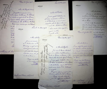 Lettre signée (lot de 6)
