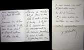 Lettre autographe sign&eacute;e (lot de 2). Adrien Constans (1873-1932), homme politique, d&eacute;put&eacute;. 