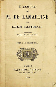 Discours de M. de Lamartine sur la loi électorale - Séance du 23 mai 1850. 