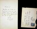 Lettre autographe sign&eacute;e &agrave; Maurice de Fleury. Henri Lavedan (1859-1940), &eacute;crivain, journaliste, membre de l'Acad&eacute;mie fran&ccedil;aise.
