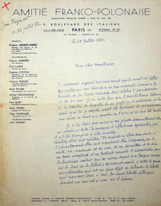 Lettre autographe signée à René Maublanc