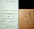 Lettre autographe sign&eacute;e &agrave; Ren&eacute; Maublanc. Marcel Prenant (1893-1983), zoologiste, parasitologiste, d&eacute;put&eacute; communiste. 