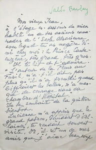 Lettre autographe signée à Jean Galtier Boissière