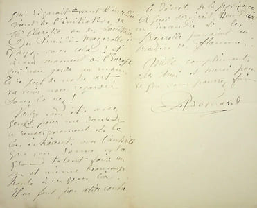 Lettre autographe signée à Paul Hervieu