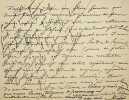 Lettre autographe sign&eacute;e &agrave; Charles Beauverie. L&eacute;on Bertaux (1827-1915), sculpteur. 