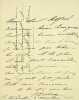 Lettre autographe sign&eacute;e. Edmond H&eacute;douin (1820-1889), peintre, graveur. 