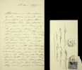 Lettre autographe sign&eacute;e. Edmond H&eacute;douin (1820-1889), peintre, graveur. 