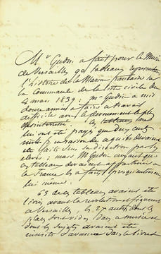Lettre autographe signée au peintre Frédéric Bourgeois de Mercey. Théodore Gudin (1802-1880), peintre, premier titulaire du titre de peintre officiel ...