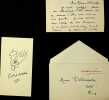 Lettre autographe sign&eacute;e + dessin original sign&eacute;. Raoul Gu&eacute;rin (1890-1984), dessinateur humoristique. 