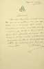 Lettre autographe sign&eacute;e. Andr&eacute; Lemoyne (1822-1907), po&egrave;te, &eacute;crivain. 