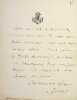 Lettre autographe sign&eacute;e &agrave; Edmond Frank. Andr&eacute; Lemoyne (1822-1907), po&egrave;te, &eacute;crivain. 