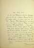 Lettre autographe sign&eacute;e &agrave; Jules Castagnary. Andr&eacute; Lemoyne (1822-1907), po&egrave;te, &eacute;crivain. 