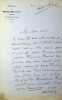 Lettre autographe sign&eacute;e &agrave; Jules Castagnary. Andr&eacute; Lemoyne (1822-1907), po&egrave;te, &eacute;crivain. 