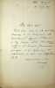 Lettre autographe sign&eacute;e &agrave; Jules Castagnary. Andr&eacute; Lemoyne (1822-1907), po&egrave;te, &eacute;crivain. 
