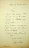 Lettre autographe sign&eacute;e &agrave; Maurice Landeau. Jean Roy&egrave;re (1871-1956), po&egrave;te, &eacute;diteur. 