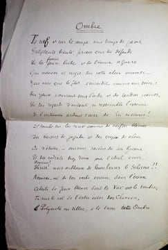 Manuscrit autographe signé - 6 versions de son poème sur Guillaume Apollinaire. Jean Royère (1871-1956), poète, éditeur.