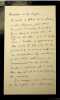 Lettre autographe sign&eacute;e. Gustave Guiches (1860-1935), &eacute;crivain. 
