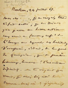Lettre autographe signée