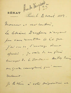 Lettre autographe signée