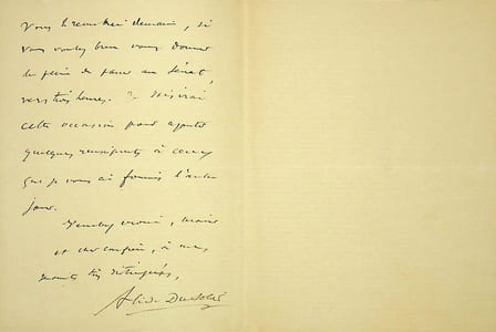 Lettre autographe signée
