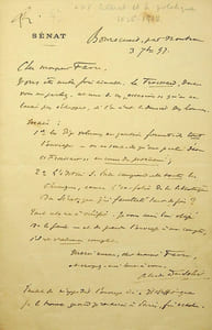 Lettre autographe signée