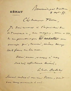 Lettre autographe signée