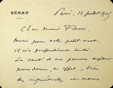 Lettre autographe signée