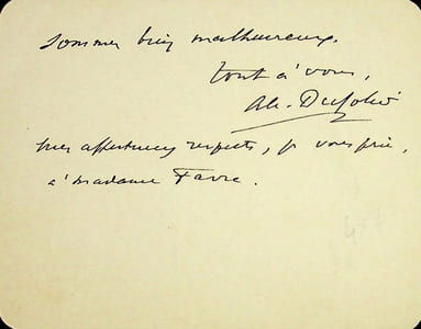 Lettre autographe signée