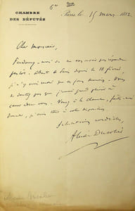 Lettre autographe signée