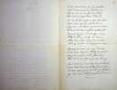 Po&egrave;me autographe sign&eacute;. Hector de Saint Maur (1808-1879), po&egrave;te, ami de Jules Barbey d'Aurevilly. 