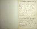 Lettre autographe sign&eacute;e + long po&egrave;me autographe. Hector de Saint Maur (1808-1879), po&egrave;te, ami de Jules Barbey d'Aurevilly. 